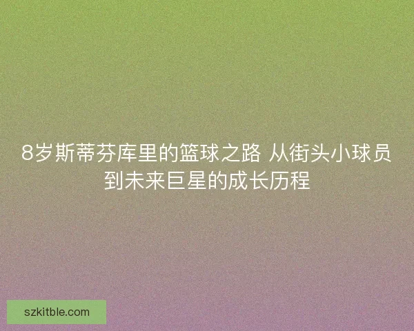 8岁斯蒂芬库里的篮球之路 从街头小球员到未来巨星的成长历程